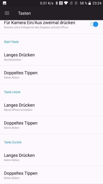 Screenshots des OnePlus 5 im Test