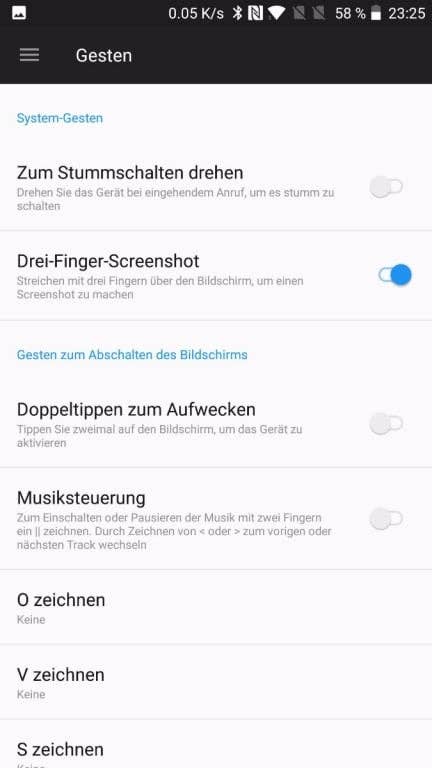 Screenshots des OnePlus 5 im Test