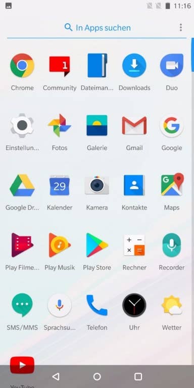 Screenshots des OnePlus 5T