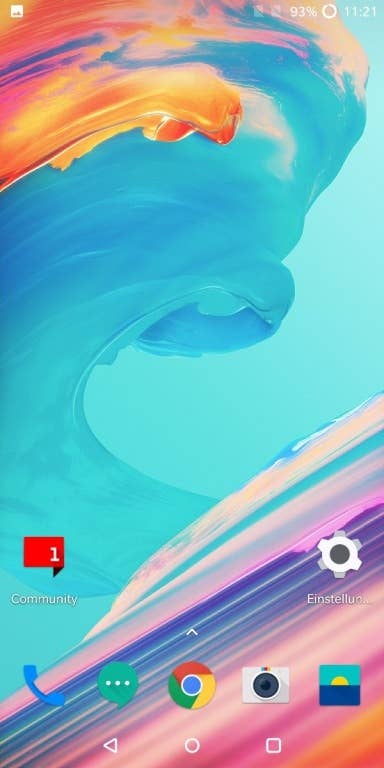 Screenshots des OnePlus 5T