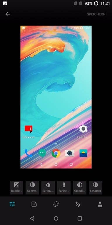 Screenshots des OnePlus 5T