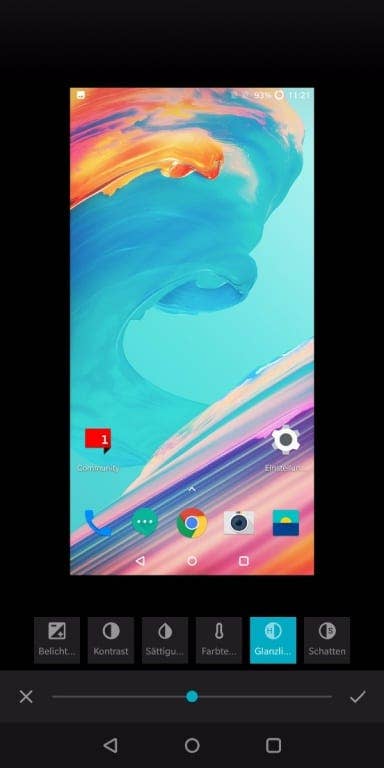 Screenshots des OnePlus 5T