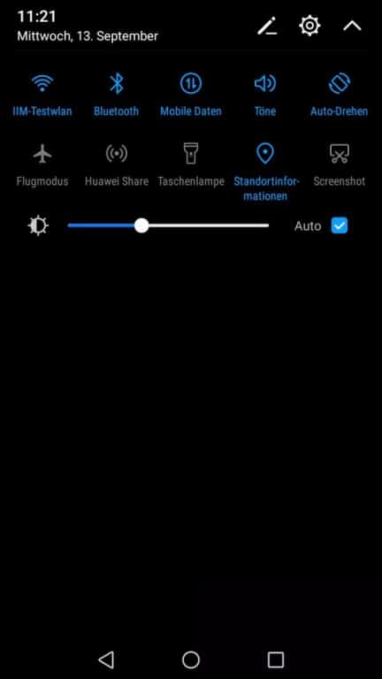Screenshots des OS des Huawei Y7