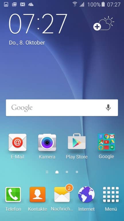 Screenshots des Samsung Galaxy S5 neo