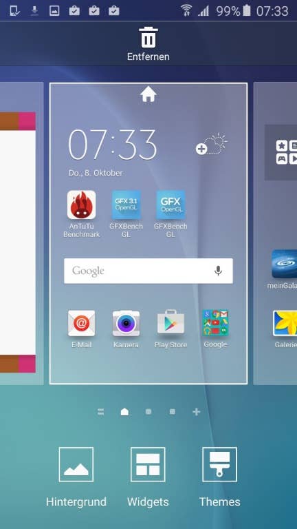 Screenshots des Samsung Galaxy S5 neo
