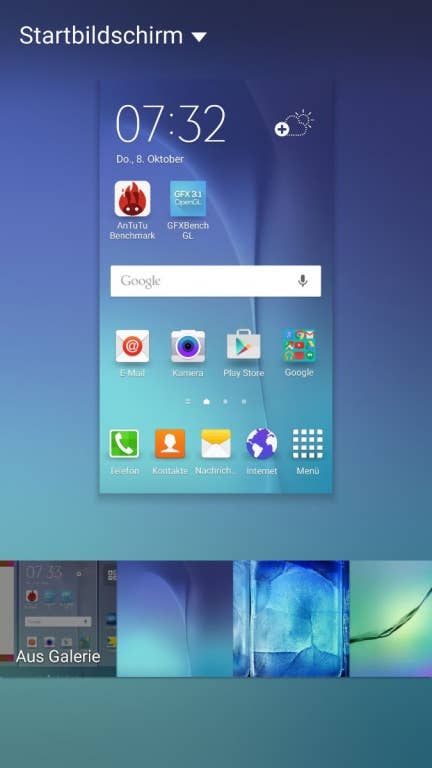 Screenshots des Samsung Galaxy S5 neo
