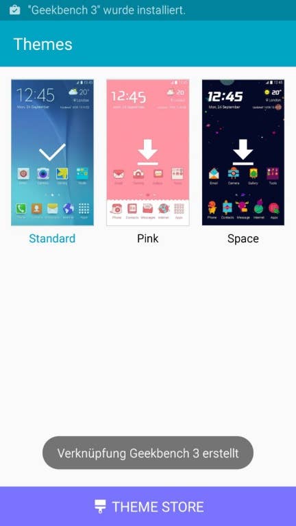 Screenshots des Samsung Galaxy S5 neo