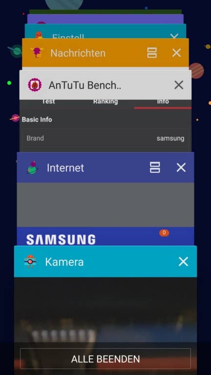 Screenshots des Samsung Galaxy S5 neo