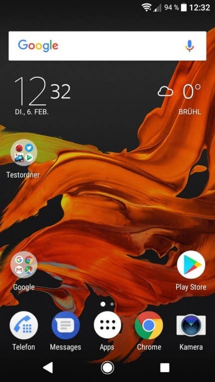 Screenshots des Sony Xperia L2
