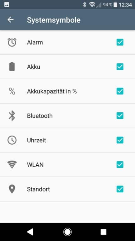 Screenshots des Sony Xperia L2
