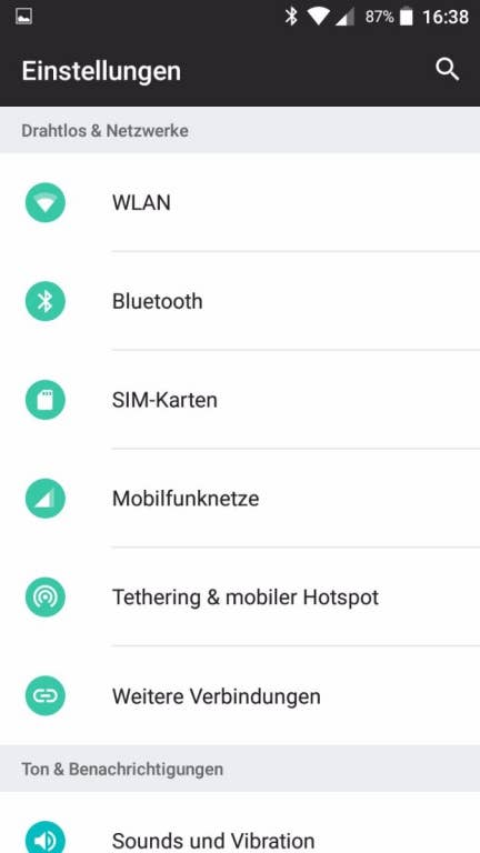 Screenshots des TP-Link Neffos X1