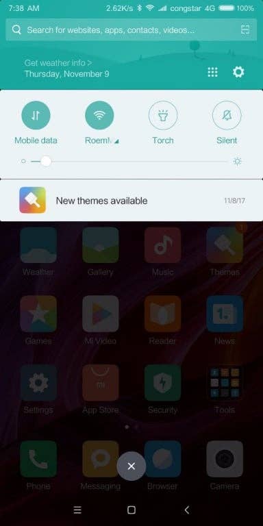 Screenshots des Xiaomi Mi Mix 2
