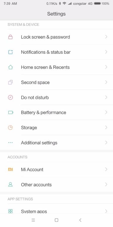 Screenshots des Xiaomi Mi Mix 2