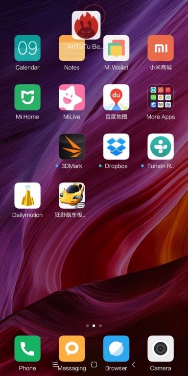 Screenshots des Xiaomi Mi Mix 2