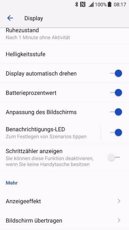 Screenshots des ZTE Axon 7