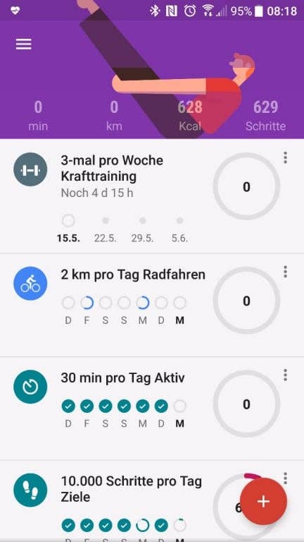 Screenshots Google Fit