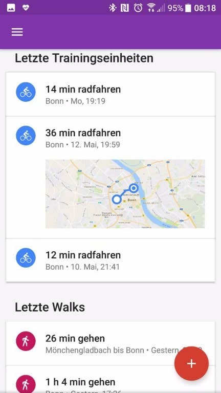 Screenshots Google Fit