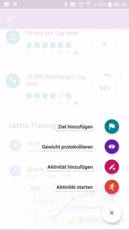 Screenshots Google Fit