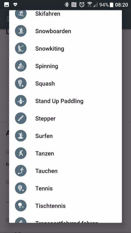 Screenshots Google Fit