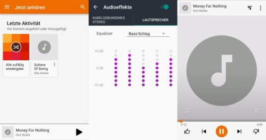 Screenshots Musikplayer Lenovo Moto Z