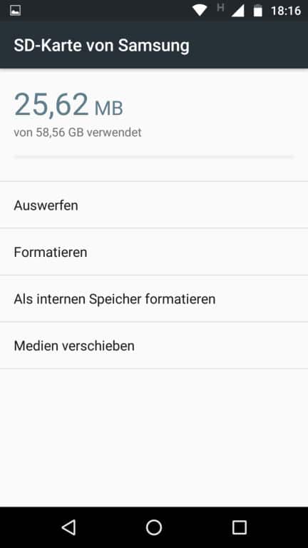 SD-Karten: Als intern formatieren