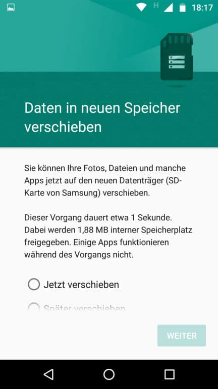 SD-Karten: Als intern formatieren