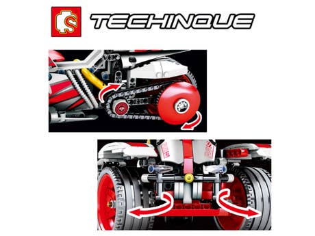 Foto: Klemmbaustein Sembo Bombardier Motorcycles Technic (701700)
