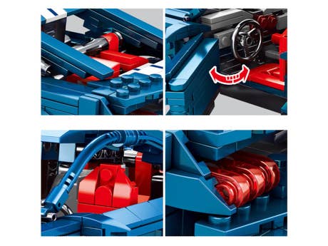 Foto: Klemmbaustein Sembo Ford Mustang Pull Back Car Technic (701710)