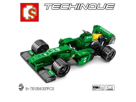 Foto: Klemmbaustein Sembo Formula 1 Racing Car - Renault Team Pull Back Car Technic (701354)