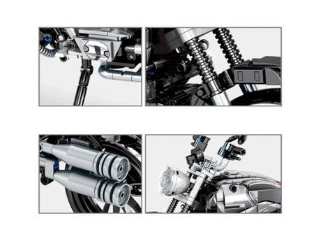 Foto: Klemmbaustein Sembo Jaeger Hurricane Latte Motorcycle Technic (701806)