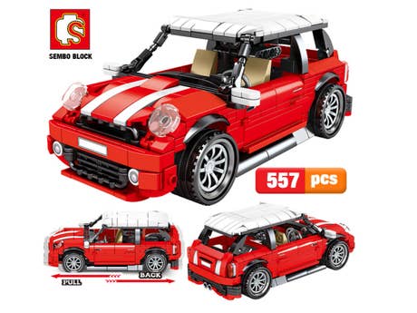 Foto: Klemmbaustein Sembo Juggernaut Hurricane - MINI Sports Car Pull Back Technic (701503)