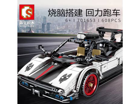Foto: Klemmbaustein Sembo Juggernaut Hurricane - Pagani Sports Car Technic (701653)