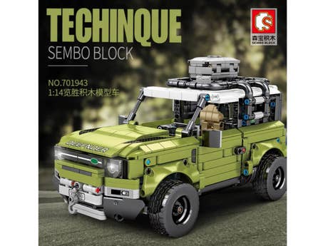 Foto: Klemmbaustein Sembo Mechanical Frenzy - Land Rover Defender 1 zu 14 Technic (701943)