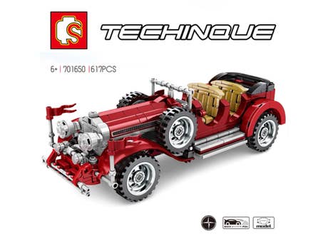Foto: Klemmbaustein Sembo Mercedes Benz Classic Car Pull Back Car Technic (701650)