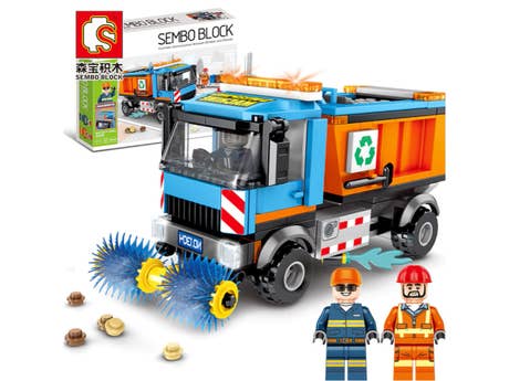 Foto: Klemmbaustein Sembo Multifunctional Sweeping Sanitation Vehicle Technic (601304)