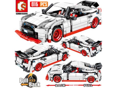Foto: Klemmbaustein Sembo Nissan GTR Pull Back Technic (701712)