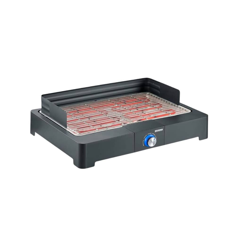 SEVERIN Tischgrill mit Edelstahl-Grillrost für drinnen und draußen