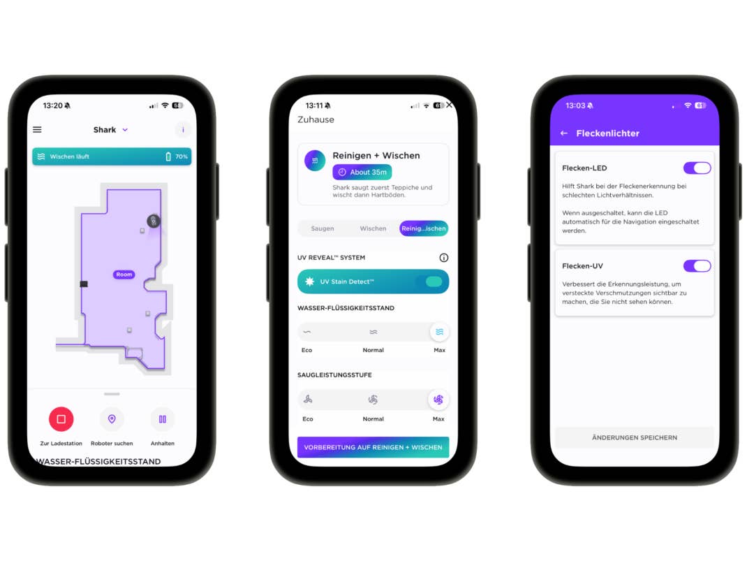 Screenshot aus der Shark-App