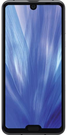Sharp Aquos R3 Das Sharp Aquos R3 in Schwarz in der Frontalansicht