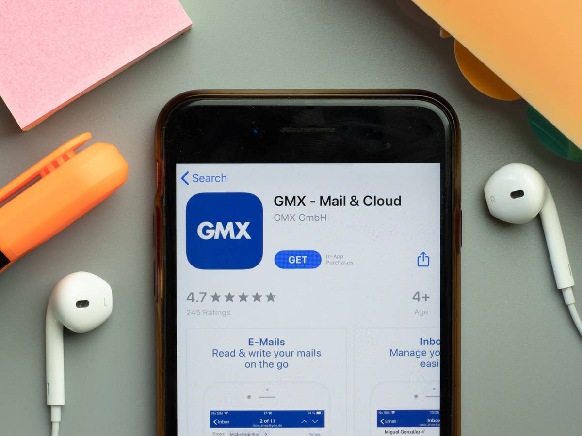 GMX App auf einem Smartphone