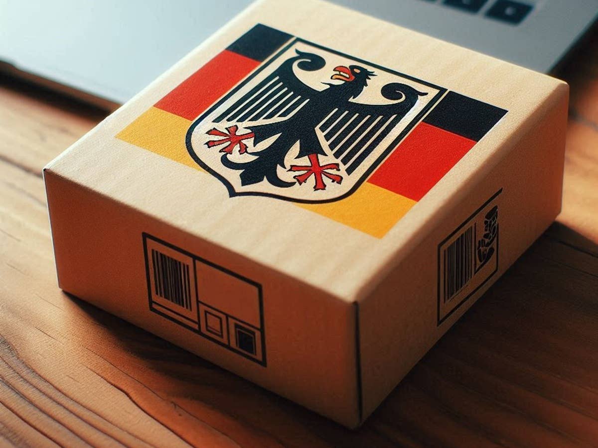 Bundesregierung verschickt Webcamsticker kostenlos Paket, Adler, Bundeswappen, Päckchen
