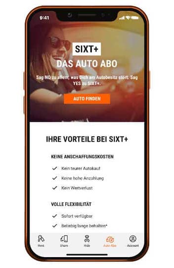 Sixt+ Vorteile