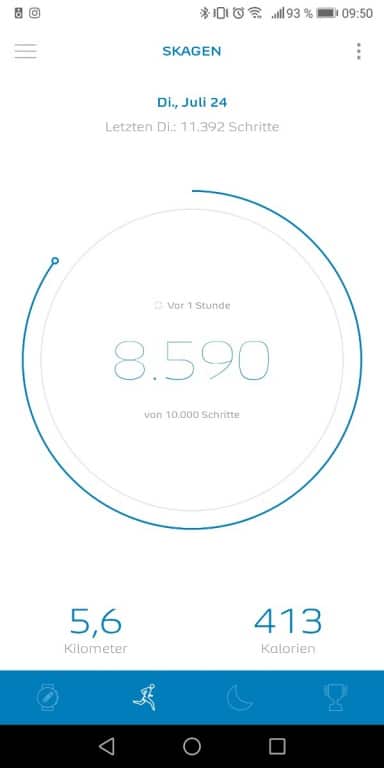 Skagen Hybrid-Smartwatch im Test: Die App