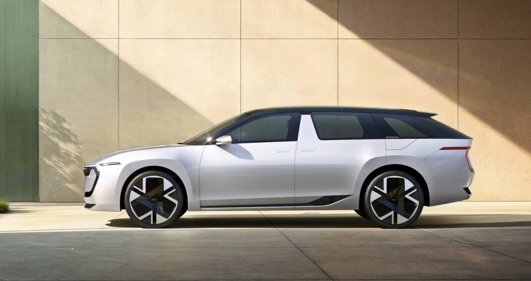 Škoda Vision O in der Seitenansicht.