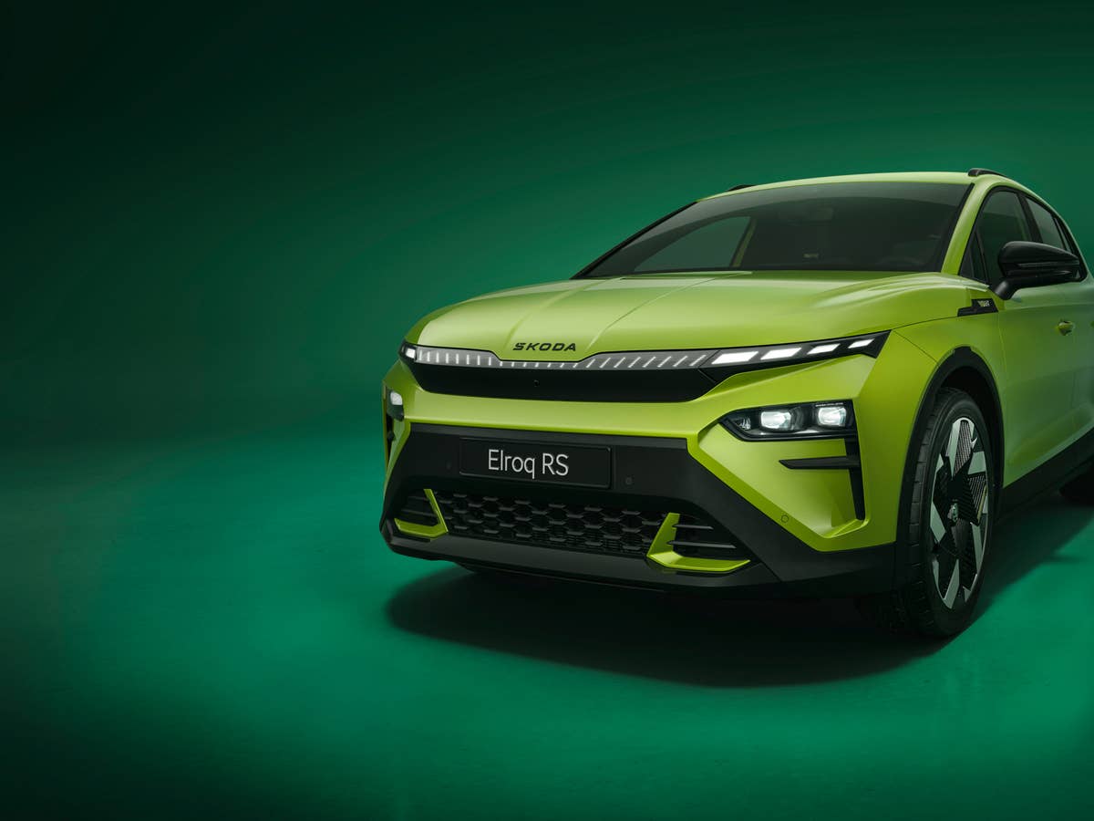 Skoda Elroq RS in der Frontansicht.
