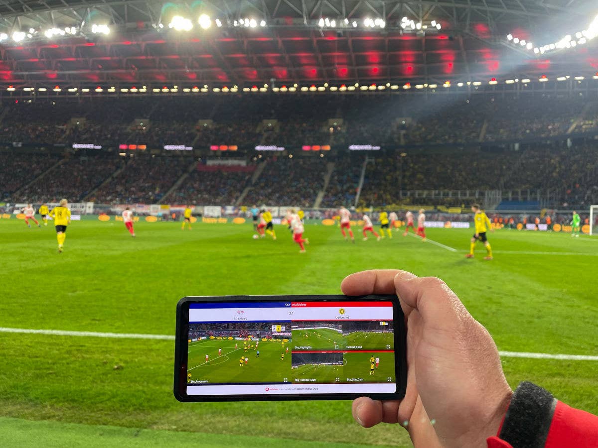 Sky 5G Multiview App auf dem Smartphone