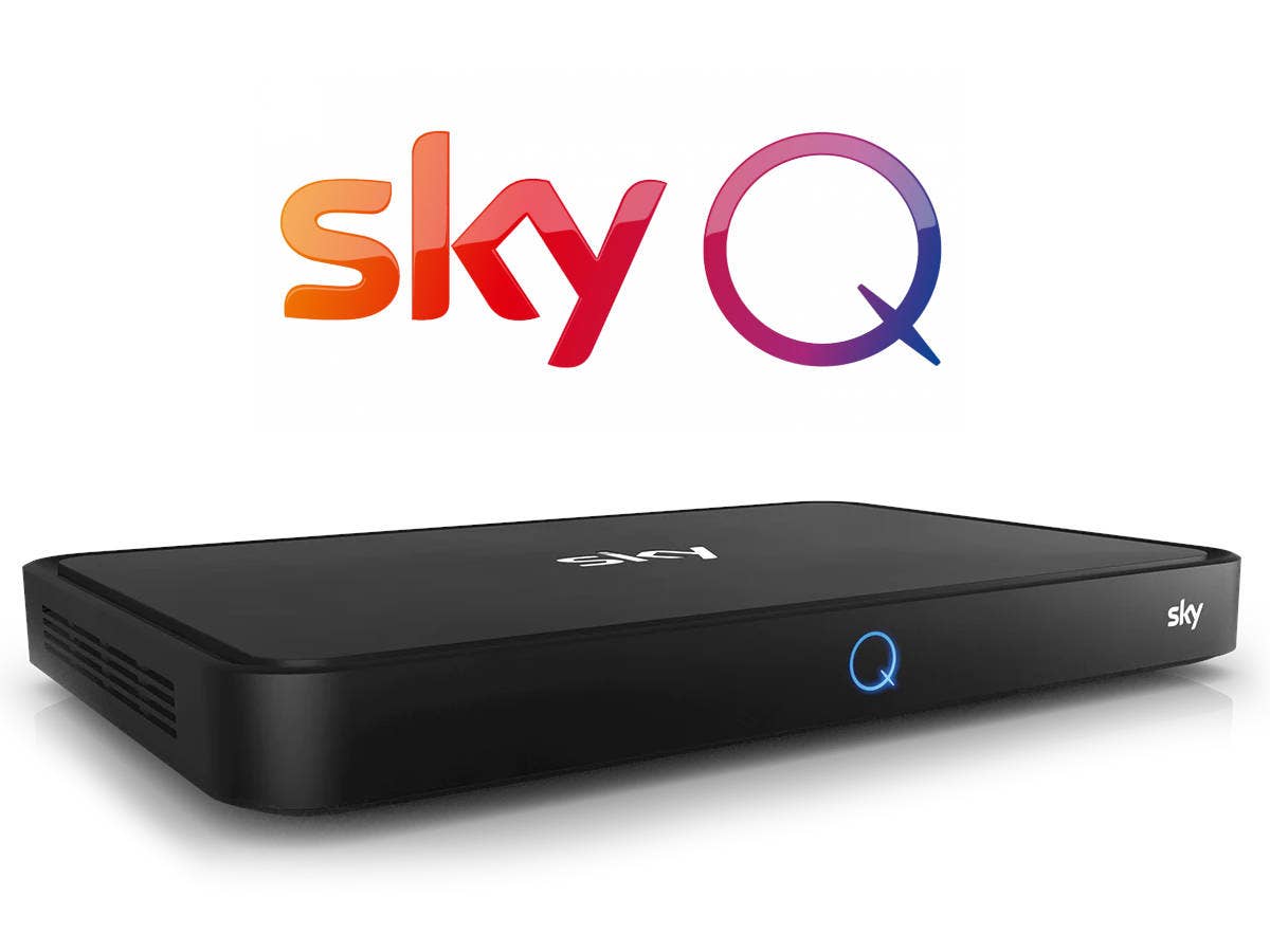 Sky Q Receiver und Sky Q Logo