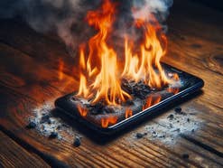Smartphone, Handy, Feuer