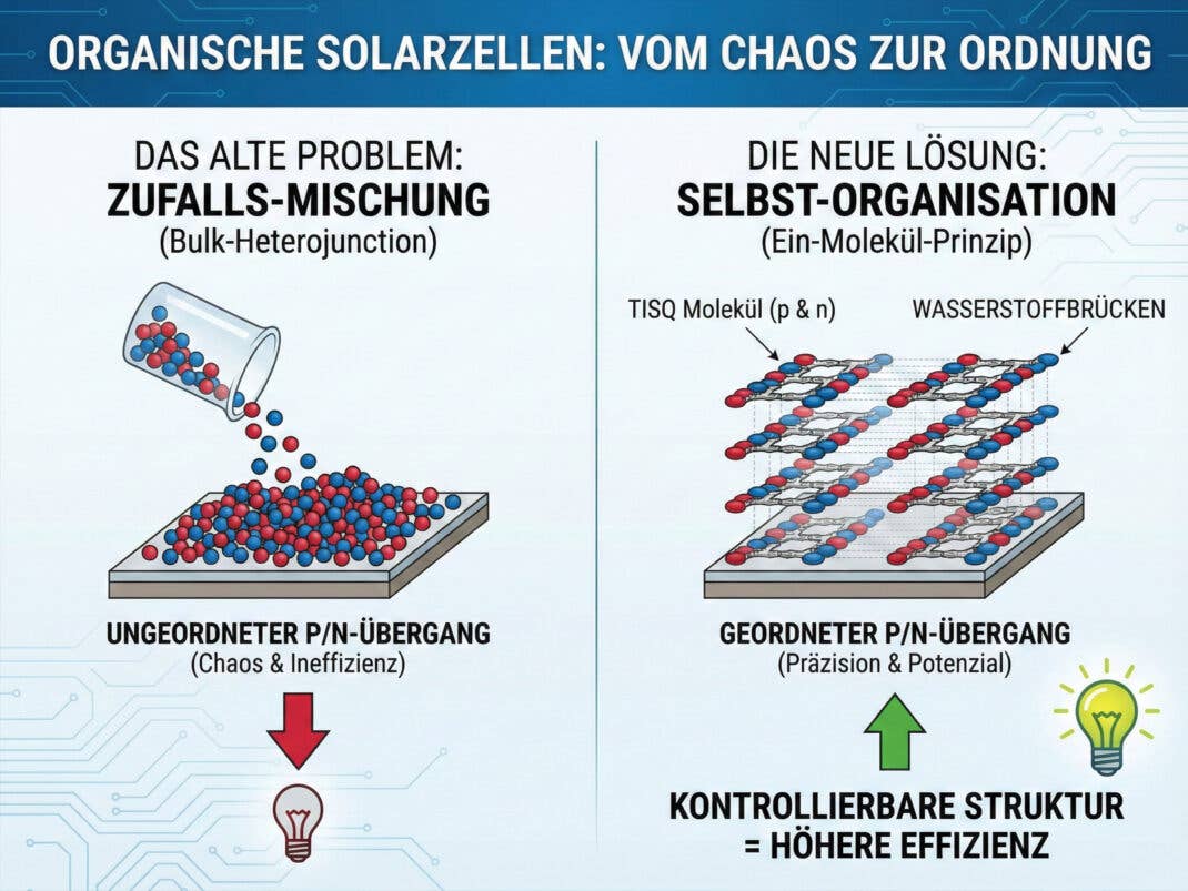 So löst das neue Molekül die Probleme organischer Solarzellen