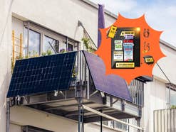 Balkonkraftwerk an einem Balkon